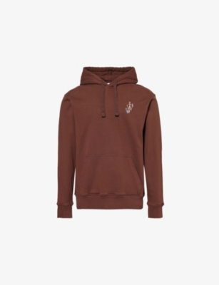 JW ANDERSON: Brand-Embroidered Kangaroo-Pocket Cotton-Jersey Hoody