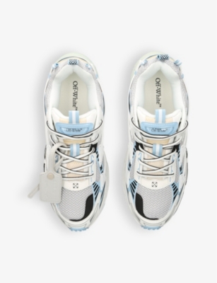 OFF-WHITE C/O VIRGIL ABLOH: Be Right Back mesh and faux-leather low-top trainers