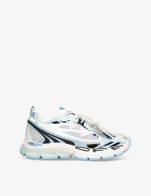 OFF-WHITE C/O VIRGIL ABLOH: Be Right Back mesh and faux-leather low-top trainers