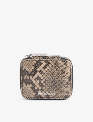 WHISTLES: Lotta snake-print leather jewellery box