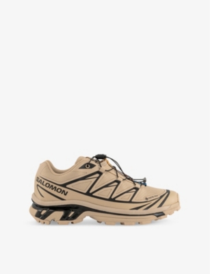 Shop Salomon Mens  Xt-6 Gtx Quick-lace Mesh Low-top Trainers In Safari Safari Black