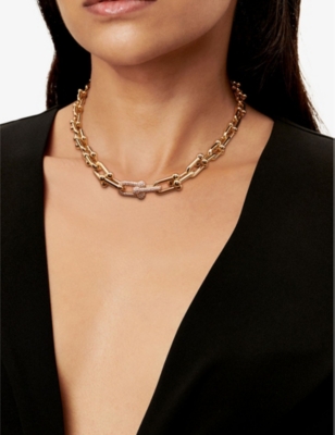 TIFFANY & CO: Tiffany HardWear 18ct yellow-gold and 3.19ct diamond necklace