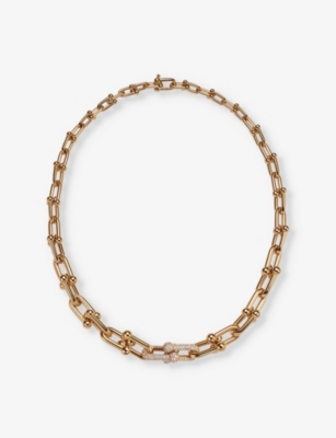 TIFFANY & CO: Tiffany HardWear 18ct yellow-gold and 3.19ct diamond necklace