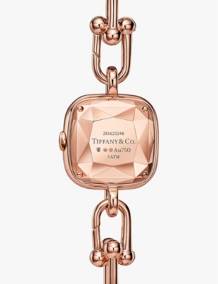 Tiffany & Co Rose Gold Tiffany Hardwear 18ct Rose-gold And 0.07ct Diamond Watch In Rose Gold