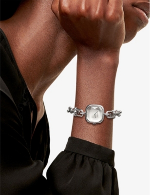 Shop Tiffany & Co Hardwear Sterling-silver, Steel And 0.07ct Diamond Watch