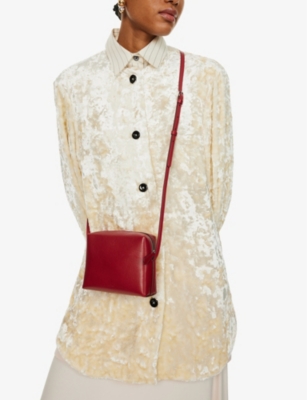 The Row Womens  Regent Leather Crossbody Bag In Barn Red Ans