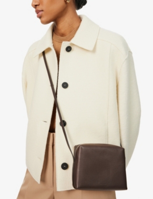 Shop The Row Womens Dark Khaki Ans Regent Leather Crossbody Bag