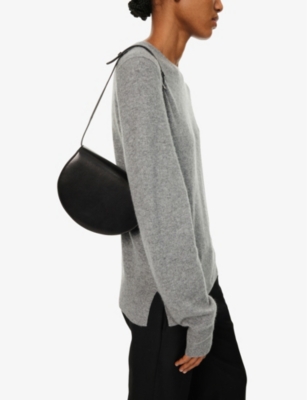 Shop The Row Womens Black Ans Canteen Logo-debossed Leather Cross-body Bag