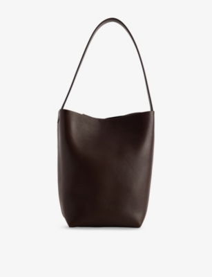 The Row Medium North South Park Tote Bag In Chestnut