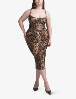 SKIMS: Dolce & Gabbana x SKIMS picot-trim slim-fit stretch-woven midi dress