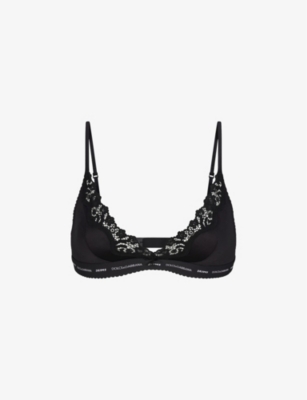 SKIMS: Dolce & Gabbana x SKIMS lace-trim stretch-satin bra