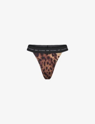 SKIMS: Dolce & Gabbana x SKIMS branded-waistband stretch-woven thong