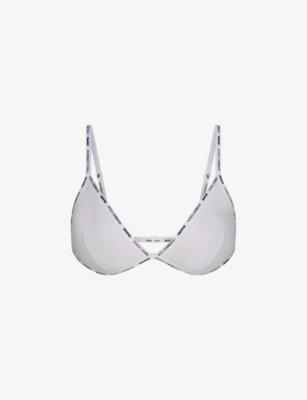 SKIMS: Dolce & Gabbana x SKIMS logo-trim stretch-jersey triangle bra