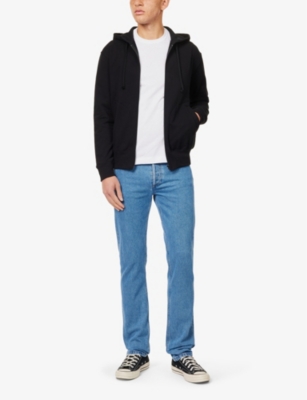 COMME DES GARCONS PLAY: Brand-patch two-welt-pockets regular-fit cotton-jersey hoody