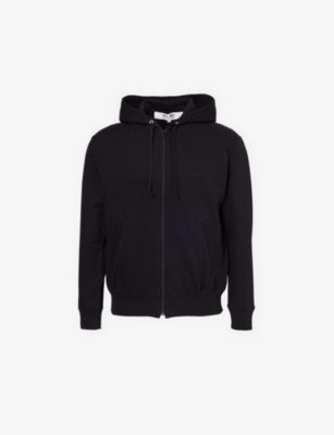 COMME DES GARCONS PLAY: Brand-patch two-welt-pockets regular-fit cotton-jersey hoody