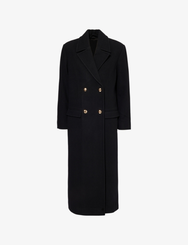 Raleigh double-breasted wool-blend coat