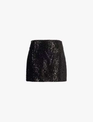 ANINE BING: Tierra high-waist sequinned mini skirt