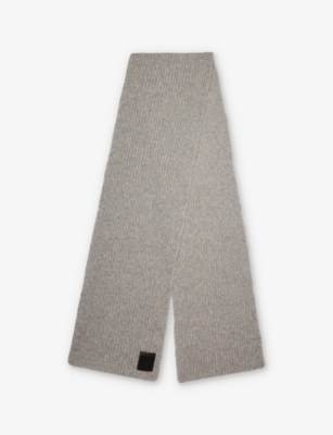 ANINE BING: Hannah purl-knit knitted scarf