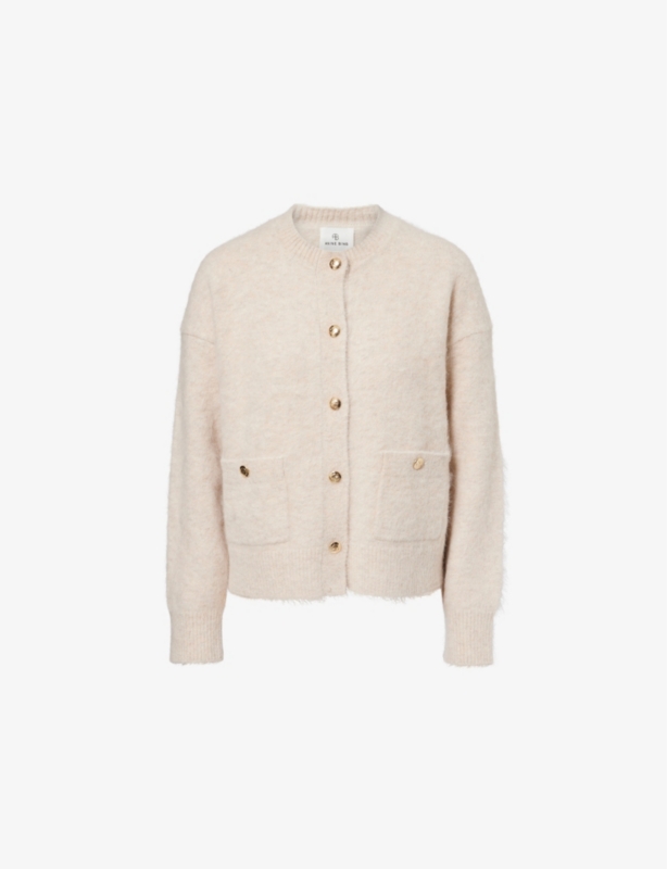 Bobbie Round-Neck Alpaca-Blend Cardigan