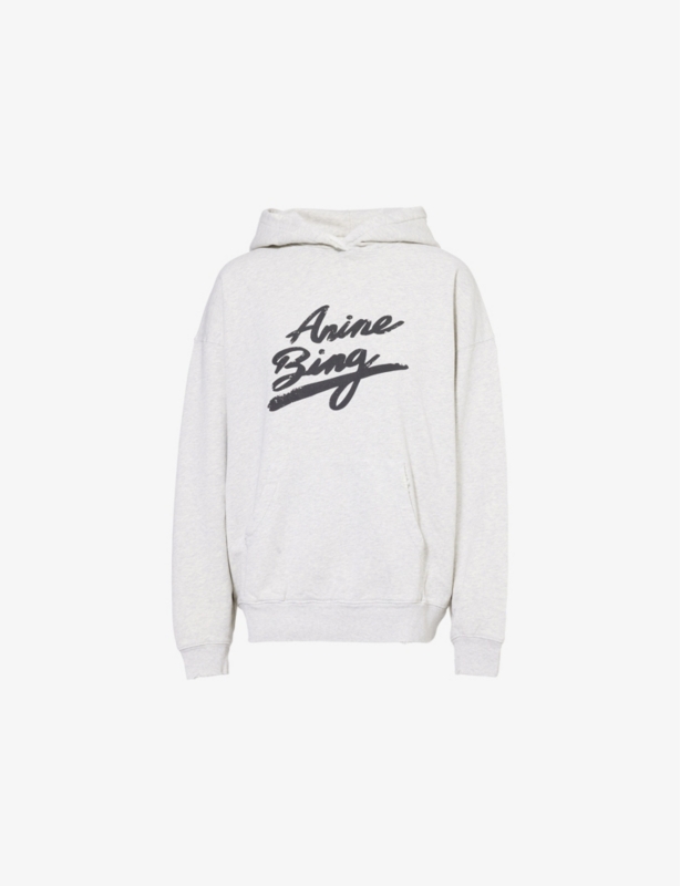Harvey logo-print oversized cotton-jersey hoody