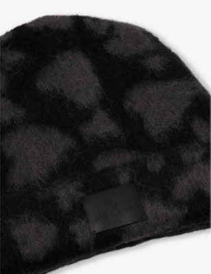 ANINE BING: Elia brand-patch alpaca-blend beanie