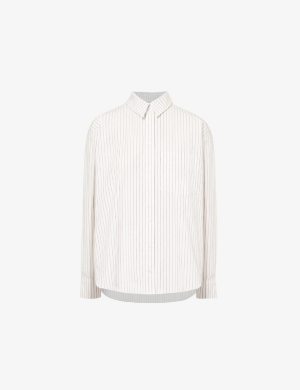 Braxton Stripe Long-Sleeve Cotton Shirt