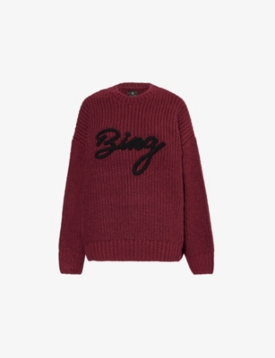 ANINE BING: Sydney crewneck wool-blend knitted jumper