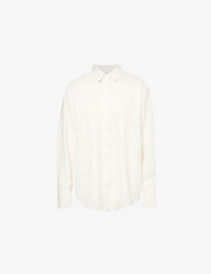 ANINE BING: Braxton long-sleeve stretch-woven shirt