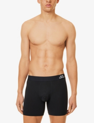 Justwears Mens Pack Of Three Moisture-wicking Stretch-jersey Boxers New Heights In New Heights