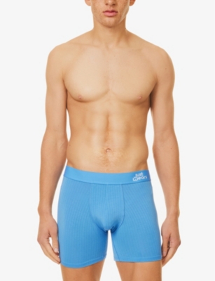 Justwears Mens Pack Of Three Moisture-wicking Stretch-jersey Boxers New Heights In New Heights