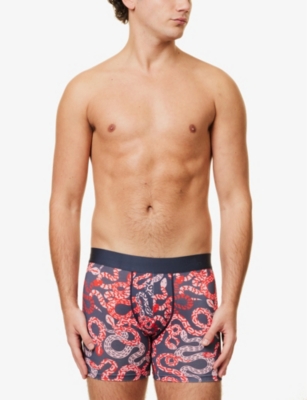 Justwears Mens Printed Pack Of Three Stretch-modal Boxer Briefs Year Of The Snake In Year Of The Snake
