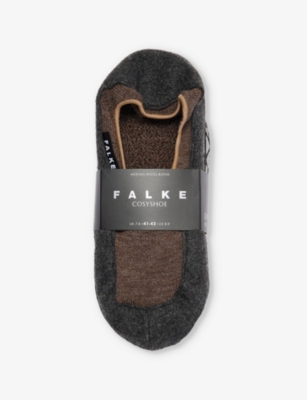 Falke Mens 5201 Porto Mel. Cosyshoe Slip-resistant Wool-blend Slipper Socks