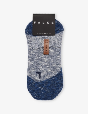 Falke Mens  Lodge Homepad Cotton-blend Knitted House Socks In 6340 Storm