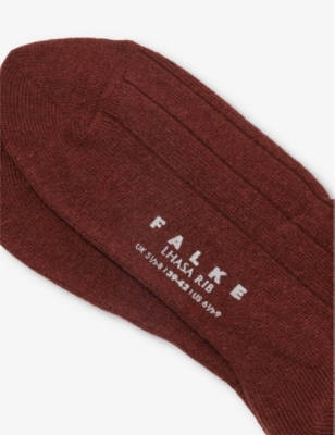 Falke Mens 5186 Cinnamon Lhasa Rib Wool-blend Knitted Socks In 5186 Cinnamon