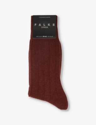Falke Mens 5186 Cinnamon Lhasa Rib Wool-blend Knitted Socks In 5186 Cinnamon