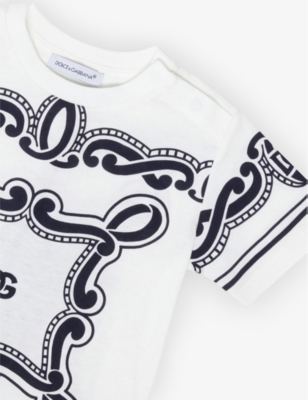 DOLCE & GABBANA: Graphic-Print Crewneck Cotton T-Shirt 6 months-30 months