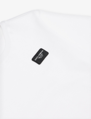 DOLCE & GABBANA: Brand-patch cotton-jersey T-shirt 4-12+ years