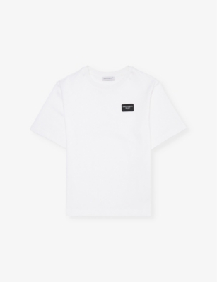 DOLCE & GABBANA: Brand-patch cotton-jersey T-shirt 4-12+ years
