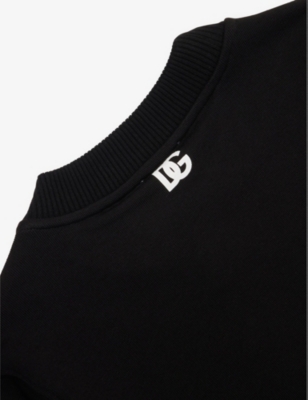 DOLCE & GABBANA: Crewneck cotton-jersey sweatshirt 6-12+ years