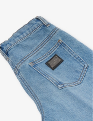 DOLCE & GABBANA: Brand-Patch Denim Jeans 6-12+ years