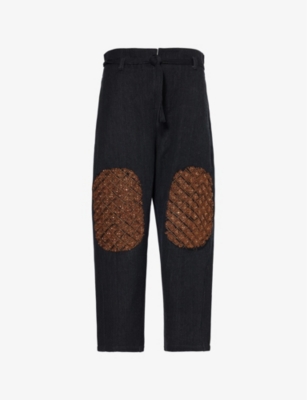 Kartik Research Black Judo Double Knee Trousers In Black/red/gold