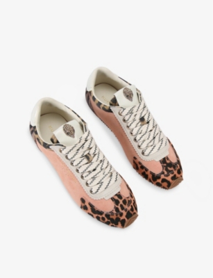 KURT GEIGER LONDON: Islington Eagle-Embellished Suede Trainers