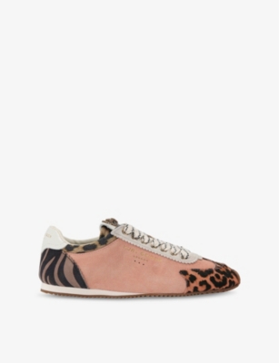 KURT GEIGER LONDON: Islington Eagle-Embellished Suede Trainers