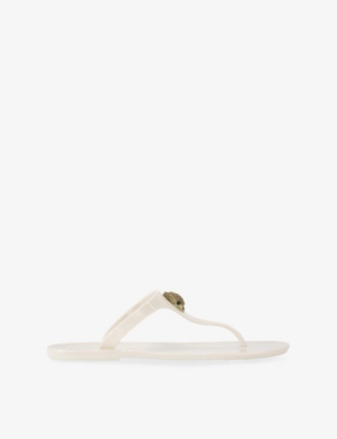 Kurt Geiger Womens  London Maddison Faux-leather Flat Sandals