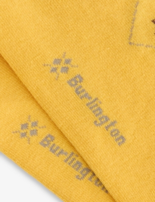 BURLINGTON: Dachshund-Print Cotton-Blend Knitted Socks