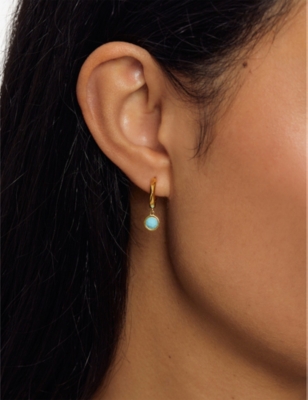 Shop Astley Clarke Womens Yellow Gold Vermeil Deco Faceted Turquoise 18ct Yellow Gold-plated Vermeil Sterling-silver Dr