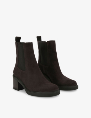 Chiara Block-Heel Suede Ankle Boots