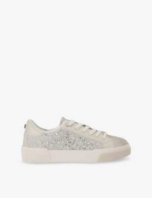 CARVELA: Santiana Jewel Low-Top Faux-Leather Trainers