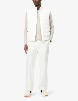 Eleventy Sleeveless Down Vest In White