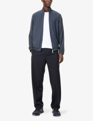 ELEVENTY: Two-Zip-Pockets High-Neck Stretch-Woven Jacket